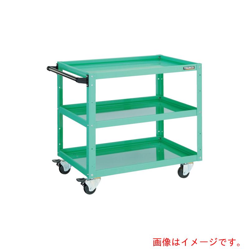 トラスコ中山（TRUSCO） TRUSCO 物の具手押し車 鷲手押し車 ９００Ｘ６００ＸＨ７４０ ４輪自在 若い衆緑であること 【品番：EGW-793J-YG】