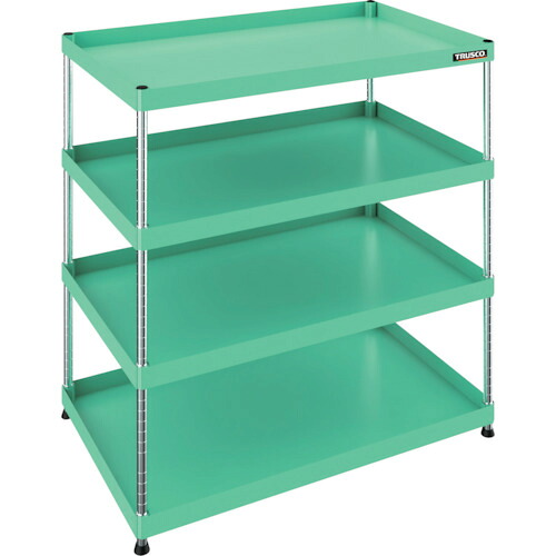トラスコ中山（TRUSCO） TRUSCO フレックス仕合わせ １０５０Ｘ６５０ＸＨ１２００ ４段 若い者緑であること 【品番：FLWB-R944-YG】