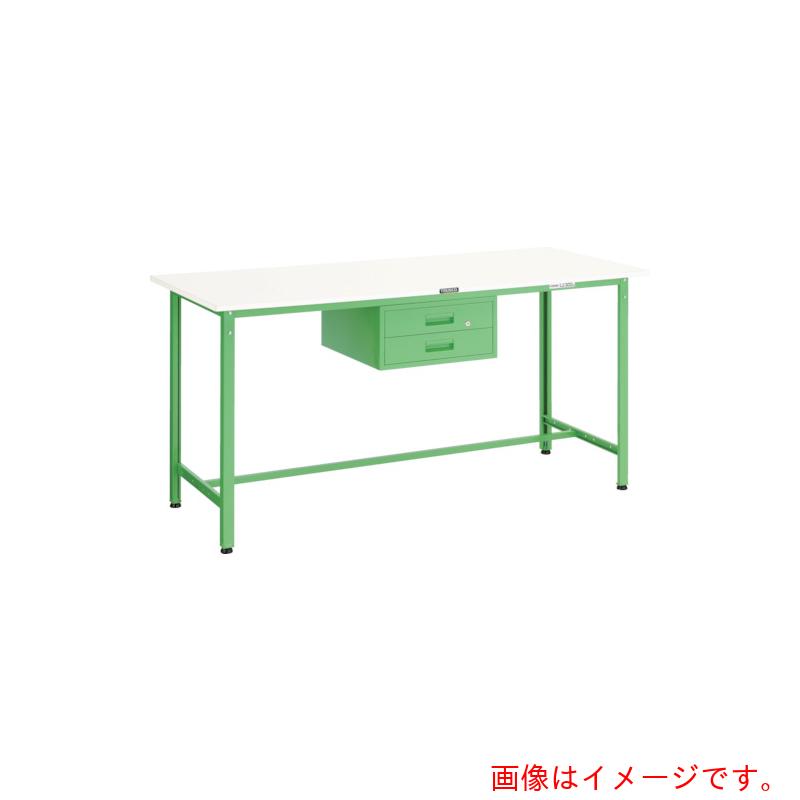【別途貨物輸送あり】トラスコ中山（TRUSCO） TRUSCO 軽掛け目立やり方台（３００ｋｇ）ＨＡＥ型 １８００Ｘ９００ＸＨ９００ ２段引出付 白いこと色 【品番：HAE-1809F2 W】