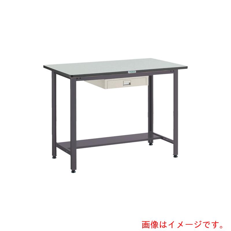 【別途送料あり】トラスコ中山（TRUSCO）　TRUSCO　中荷重立作業台（５００ｋｇ）ＨＡＥＷ型　１８００Ｘ７５０ＸＨ８８５　薄型１段引出付　ダークグレー色　【品番：HAEWR-1875UDC1】