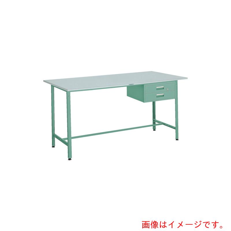 【別途送料あり】トラスコ中山（TRUSCO）　TRUSCO　軽荷重立作業台（３００ｋｇ）ＨＡＥ型　１５００Ｘ６００ＸＨ９００　２段引出付　ダークグレー色　【品番：HRAE-1560F2】