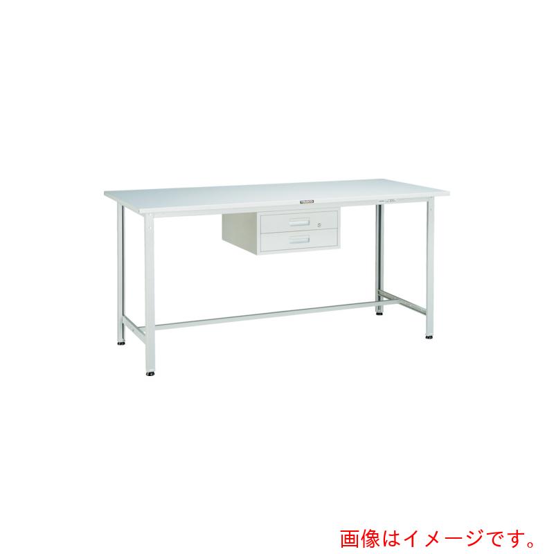 【別途貨物輸送あり】トラスコ中山（TRUSCO） TRUSCO 軽掛け目立御役目台（３００ｋｇ）ＨＡＥ型 １５００Ｘ７５０ＸＨ９００ ２段引出付 白いこと色 【品番：HSAE-1500F2 W】