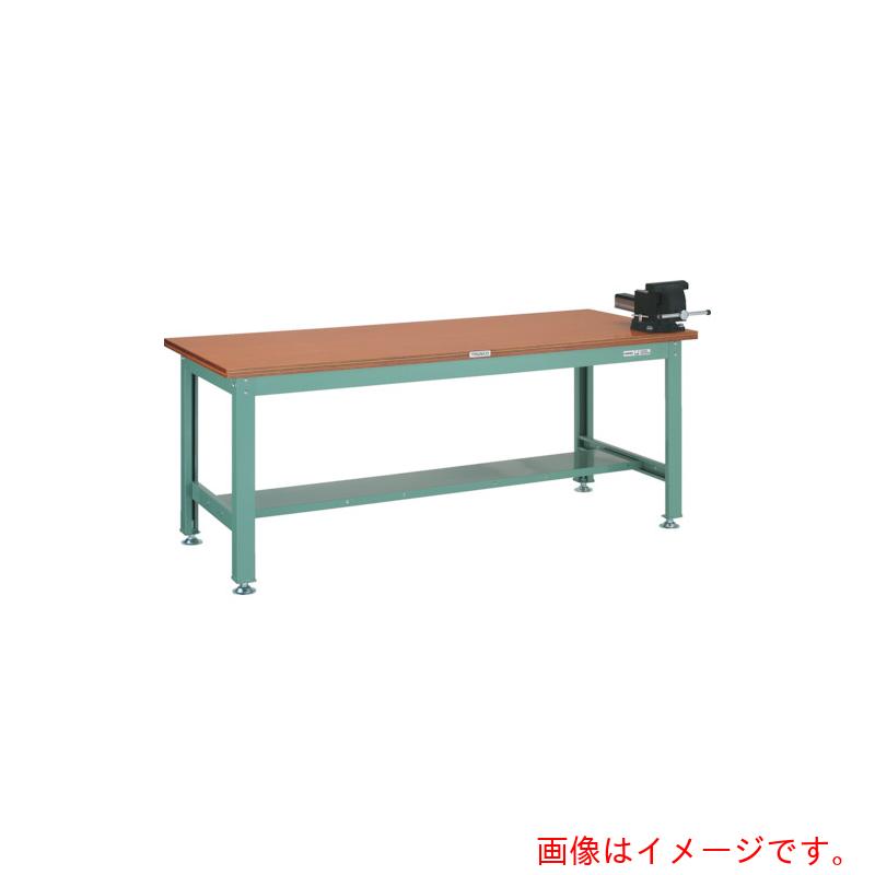 【別途送料あり】トラスコ中山（TRUSCO）　TRUSCO　中荷重作業台（１２００ｋｇ）ＨＷ型　１５００Ｘ９００ＸＨ７４０　バイス付　グリーン色　【品番：HW-1509VRS】