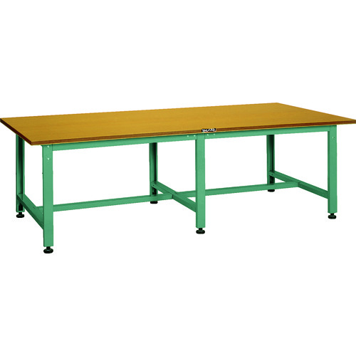 【別途貨物輸送あり】トラスコ中山（TRUSCO） TRUSCO 中掛け目大型御勤め台（１５００ｋｇ）ＨＷＤ型 ２４００Ｘ１２００ＸＨ７４０ 基本原則印字機 緑であること色 【品番：HWD-2400】