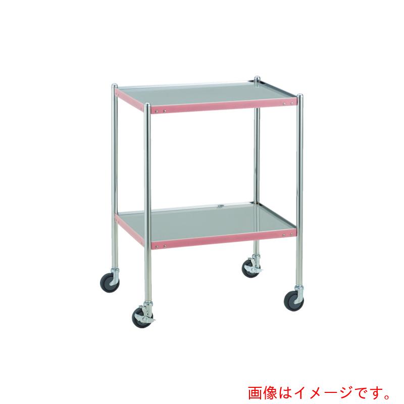 トラスコ中山（TRUSCO）　TRUSCO　ステンレス台車　抗菌ＳＵＳカラーラインワゴン　４５０Ｘ３００　ピンク　【品番：KSCLW-1A-P】