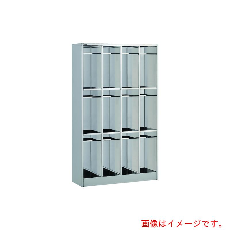 【別途送料あり】トラスコ中山（TRUSCO）　TRUSCO　抗菌ＳＵＳ３０４長靴ロッカー　ロングタイプ中棚付　３列３段　【品番：KSLNG-9-33T】