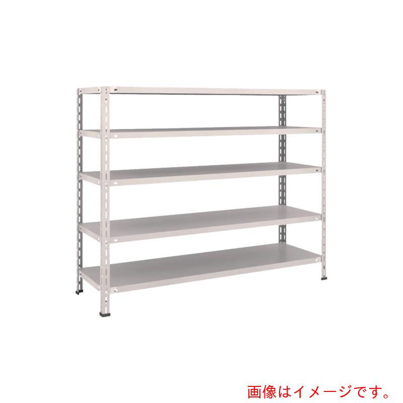 【別途送料あり】トラスコ中山（TRUSCO）　TRUSCO　スチールラック　軽量棚　中棚ボルトレス型１５００Ｘ４５０Ｘ１２００　５段　ネオグレー　【品番：L45X-15】