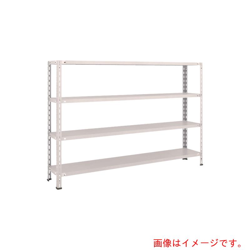 【別途送料あり】トラスコ中山（TRUSCO）　TRUSCO　スチールラック　軽量棚　中棚ボルトレス型１８００Ｘ３００Ｘ１２００　４段　ネオグレー　【品番：L46V-14】