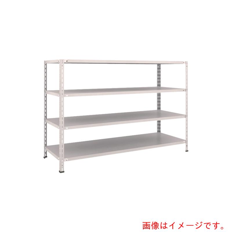 【別途送料あり】トラスコ中山（TRUSCO）　TRUSCO　スチールラック　軽量棚　中棚ボルトレス型１８００Ｘ６００Ｘ１２００　４段　ネオグレー　【品番：L46W-14】