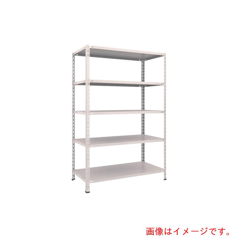【別途送料あり】トラスコ中山（TRUSCO）　TRUSCO　スチールラック　軽量棚　中棚ボルトレス型１２００Ｘ６００Ｘ１８００　５段　ネオグレー　【品番：L64W-15】