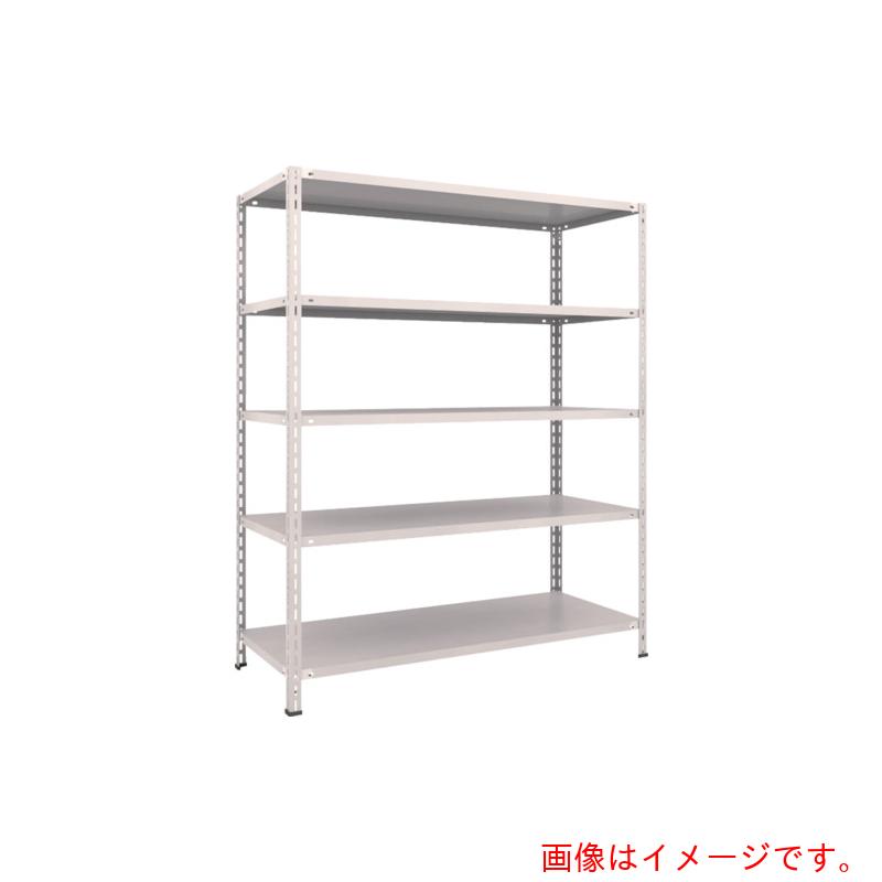 【別途送料あり】トラスコ中山（TRUSCO）　TRUSCO　スチールラック　軽量棚　中棚ボルトレス型１５００Ｘ６００Ｘ１８００　５段　ネオグレー　【品番：L65W-15】