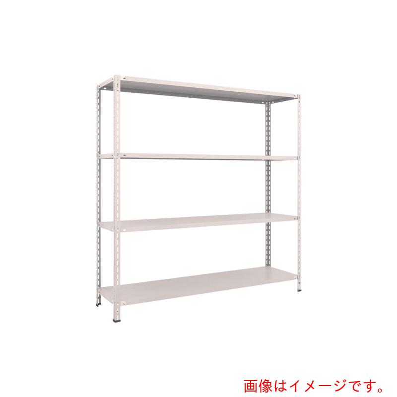 【別途送料あり】トラスコ中山（TRUSCO）　TRUSCO　スチールラック　軽量棚　中棚ボルトレス型１８００Ｘ４５０Ｘ１８００　４段　ネオグレー　【品番：L66X-14】