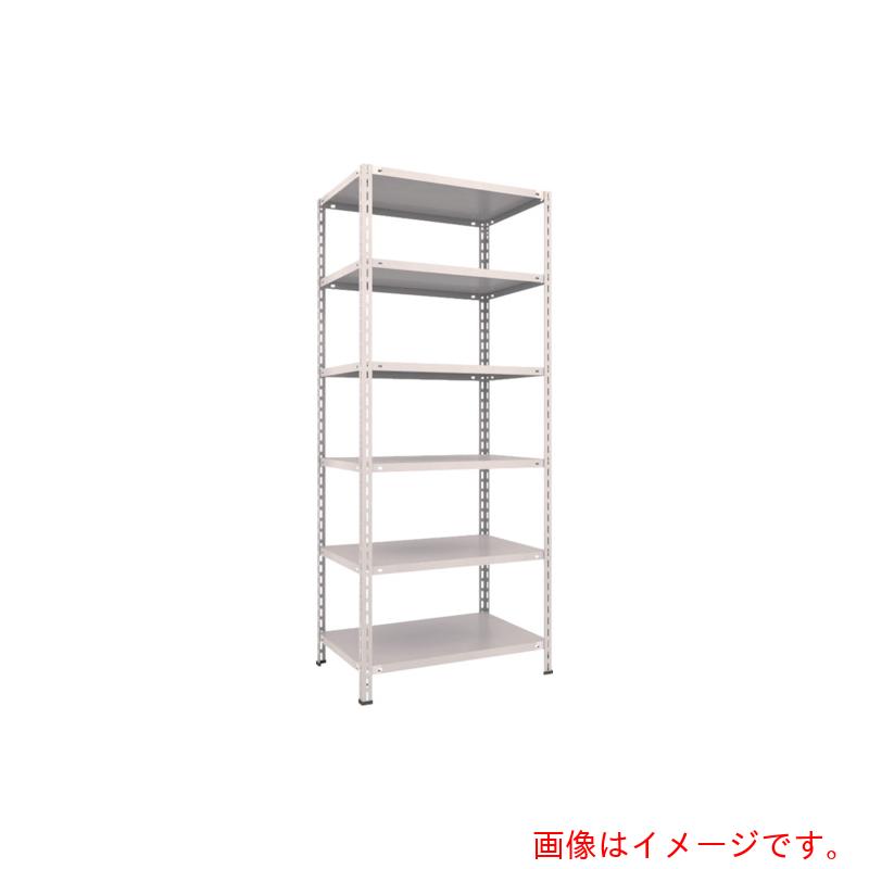 【別途送料あり】トラスコ中山（TRUSCO）　TRUSCO　スチールラック　軽量棚　中棚ボルトレス型　８７５Ｘ６００Ｘ２１００　６段　ネオグレー　【品番：L73W-16】