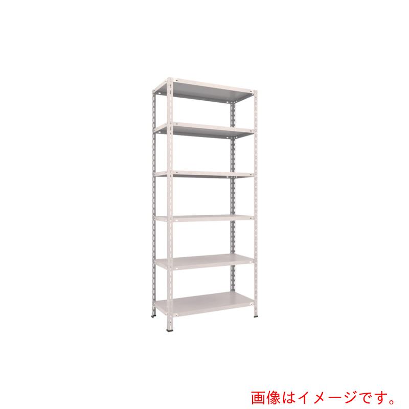 【別途送料あり】トラスコ中山（TRUSCO） TRUSCO スチールラック 軽量棚 中棚ボルトレス型 ８７５Ｘ４５０Ｘ２１００ ６段 ネオグレー 【品番：L73X-16】