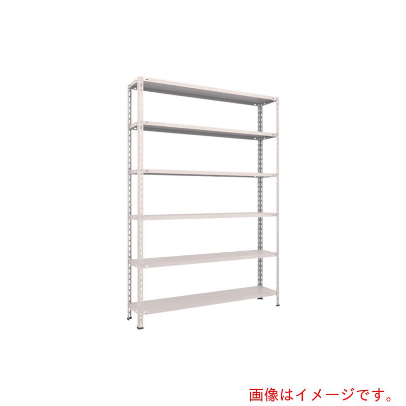【別途送料あり】トラスコ中山（TRUSCO）　TRUSCO　スチールラック　軽量棚　中棚ボルトレス型１５００Ｘ３００Ｘ２１００　６段　ネオグレー　【品番：L75V-16】