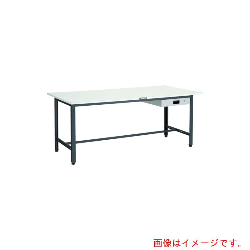 【別途送料あり】トラスコ中山（TRUSCO）　TRUSCO　軽荷重作業台（４００ｋｇ）ＬＥＷ型　１５００Ｘ７５０ＸＨ７４０　薄型１段引出付　ダークグレー色　【品番：LEWR-1500UDK1】