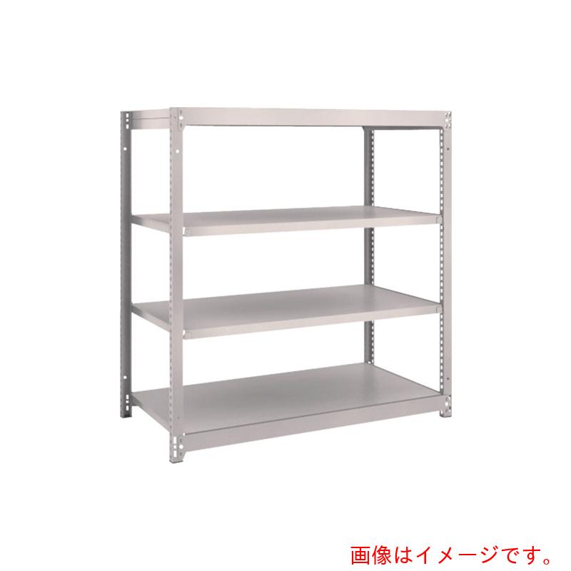 【別途送料あり】トラスコ中山（TRUSCO）　TRUSCO　スチールラック　Ｍ１．５型軽中量棚　１１６０×５９５×Ｈ１２００　４段単体　ネオグレー　【品番：M1.5-4464】