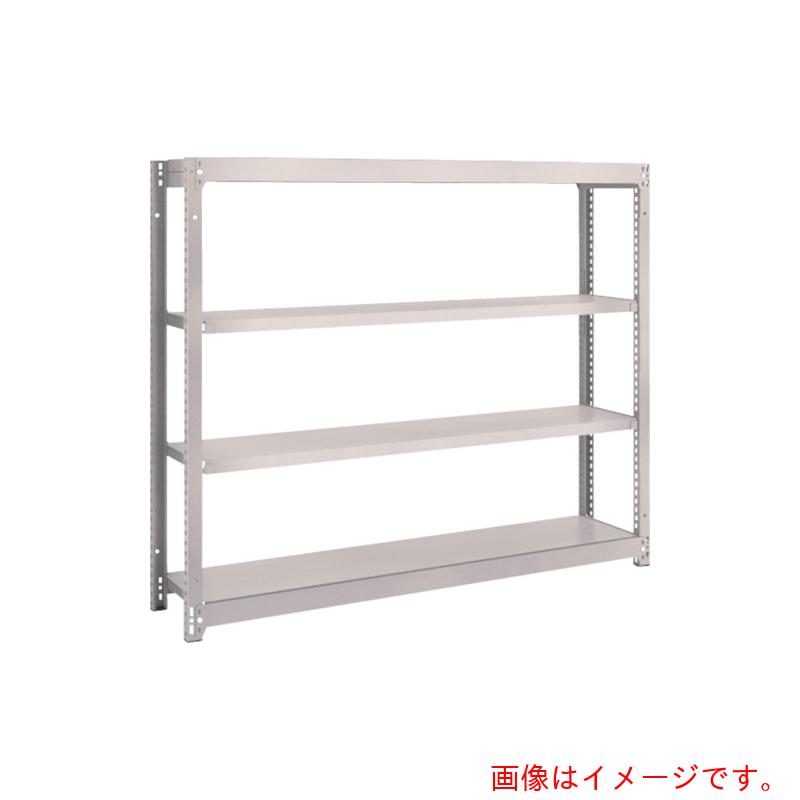 【別途送料あり】トラスコ中山（TRUSCO） TRUSCO スチールラック Ｍ１．５型軽中量棚 １４６０×２９５×Ｈ１２００ ４段単体 ネオグレー 【品番：M1.5-4534】