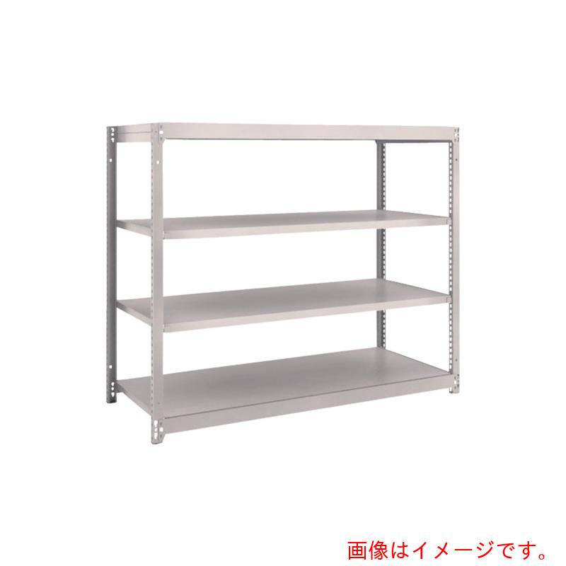 【別途送料あり】トラスコ中山（TRUSCO）　TRUSCO　スチールラック　Ｍ１．５型軽中量棚　１４６０×５９５×Ｈ１２００　４段単体　ネオグレー　【品番：M1.5-4564】