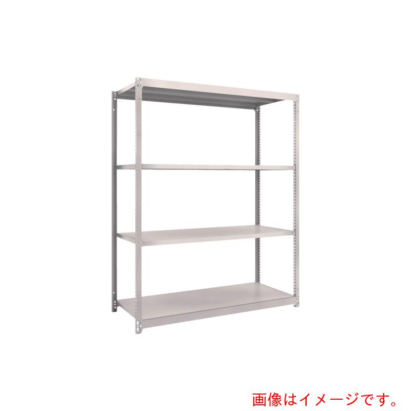 【別途送料あり】トラスコ中山（TRUSCO）　TRUSCO　スチールラック　Ｍ１．５型軽中量棚　１４６０×５９５×Ｈ１８００　４段単体　ネオグレー　【品番：M1.5-6564】