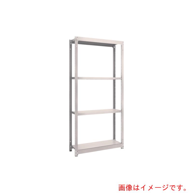 トラスコ中山（TRUSCO）　TRUSCO　スチールラック　Ｍ１．５型軽中量棚　８６０Ｘ２９５ＸＨ２４００　４段単体　ネオグレー　【品番：M1.5-8334】