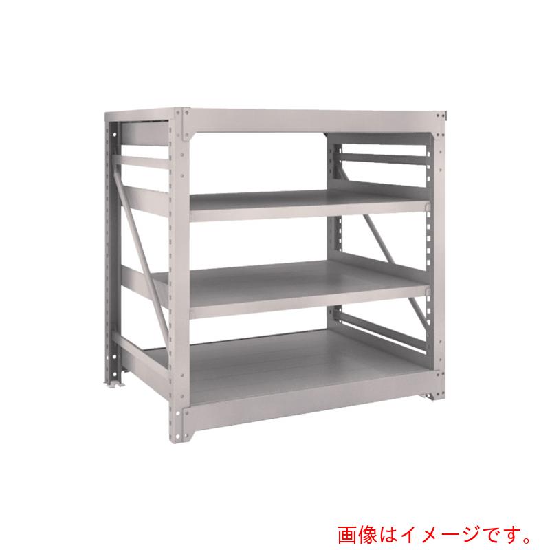 【別途送料あり】トラスコ中山（TRUSCO）　TRUSCO　スチールラック　Ｍ１０型重量棚　１２００Ｘ９００ＸＨ１２００　４段　単体　ネオグレー　【品番：M10-4494】