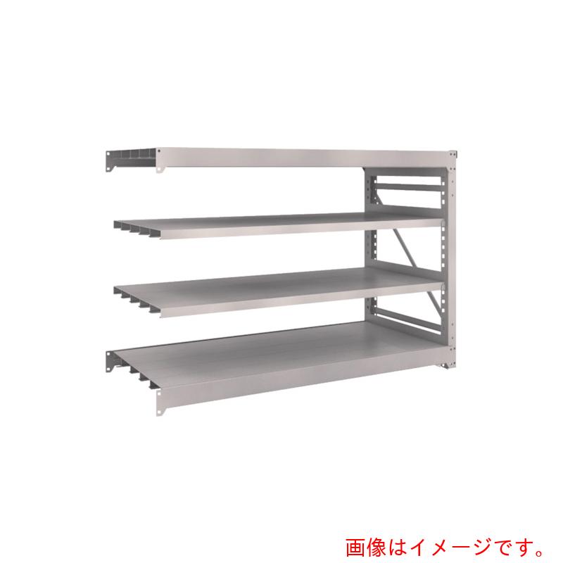 【別途送料あり】トラスコ中山（TRUSCO）　TRUSCO　スチールラック　Ｍ１０型重量棚　１８００Ｘ７６０ＸＨ１２００　４段　連結　ネオグレー　【品番：M10-4674B】