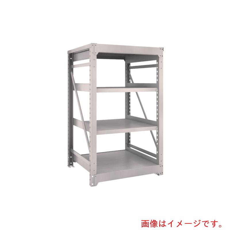 【別途送料あり】トラスコ中山（TRUSCO）　TRUSCO　スチールラック　Ｍ１０型重量棚　９００Ｘ９００ＸＨ１５００　４段　単体　ネオグレー　【品番：M10-5394】｜住設プロ　店
