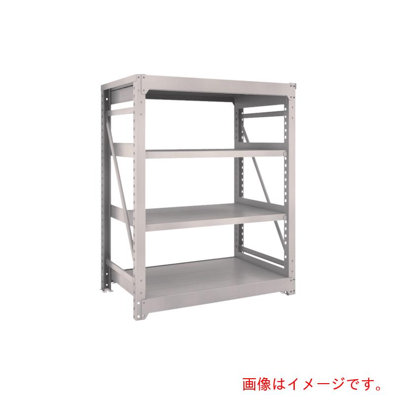 【別途送料あり】トラスコ中山（TRUSCO）　TRUSCO　スチールラック　Ｍ１０型重量棚　１２００Ｘ７６０ＸＨ１５００　４段　単体　ネオグレー　【品番：M10-5474】