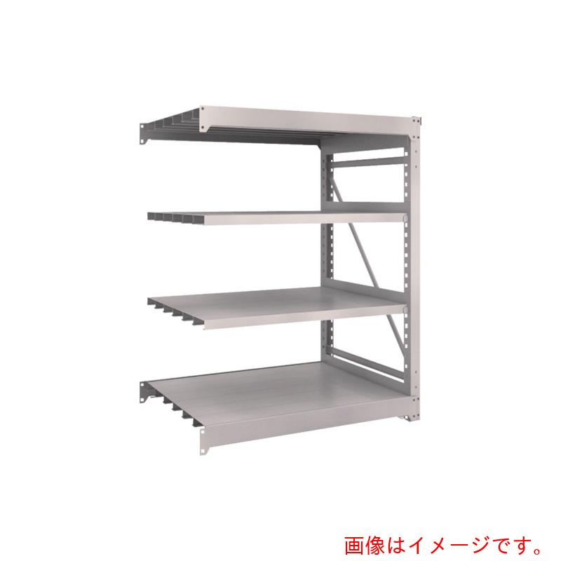 【別途送料あり】トラスコ中山（TRUSCO）　TRUSCO　スチールラック　Ｍ１０型重量棚　１２００Ｘ９００ＸＨ１５００　４段　連結　ネオグレー　【品番：M10-5494B】