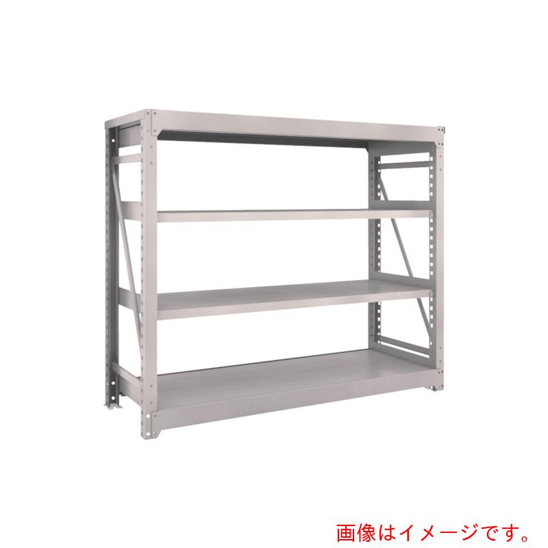 【別途送料あり】トラスコ中山（TRUSCO）　TRUSCO　スチールラック　Ｍ１０型重量棚　１８００Ｘ６２０ＸＨ１５００　４段　単体　ネオグレー　【品番：M10-5664】