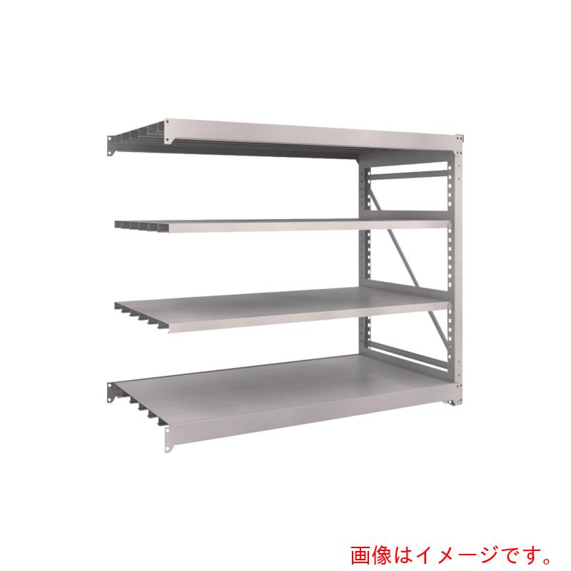 【別途送料あり】トラスコ中山（TRUSCO）　TRUSCO　スチールラック　Ｍ１０型重量棚　１８００Ｘ９００ＸＨ１５００　４段　連結　ネオグレー　【品番：M10-5694B】｜住設プロ　店