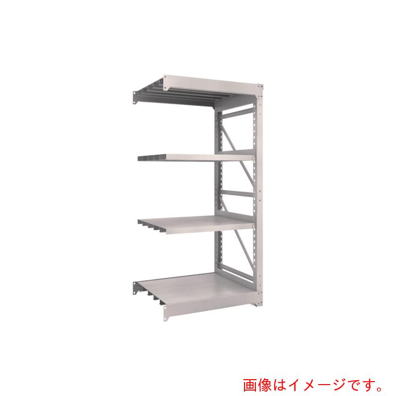【別途送料あり】トラスコ中山（TRUSCO）　TRUSCO　スチールラック　Ｍ１０型重量棚　９００Ｘ７６０ＸＨ１８００　４段　連結　ネオグレー　【品番：M10-6374B】