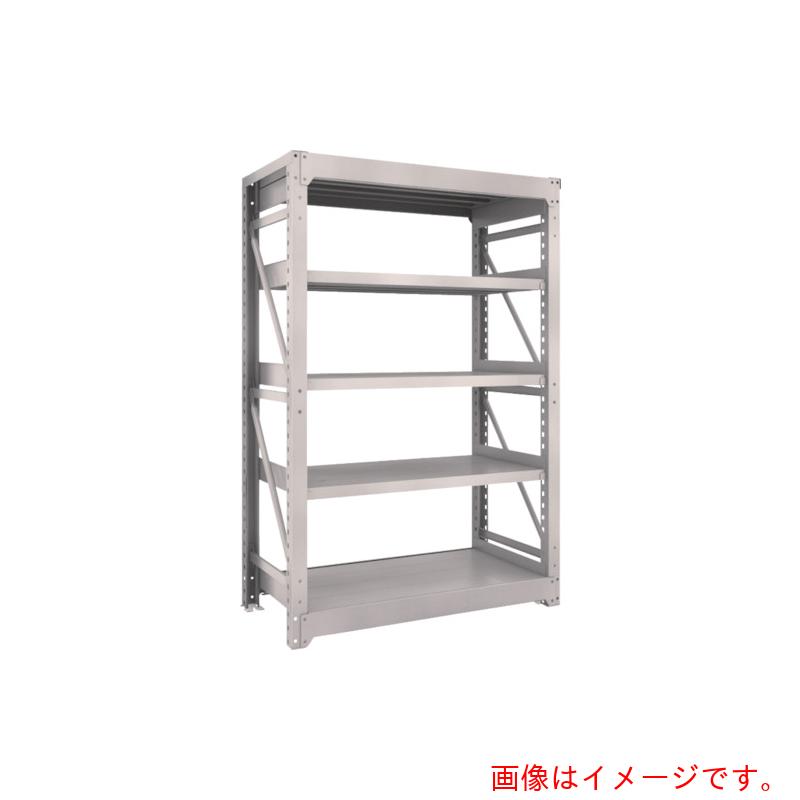 【別途送料あり】トラスコ中山（TRUSCO）　TRUSCO　スチール製重量ボルト式棚　Ｍ１０型　Ｗ１２００×Ｄ６２０×Ｈ１８１５　５段　単体　ネオグレー　【品番：M10-6465】