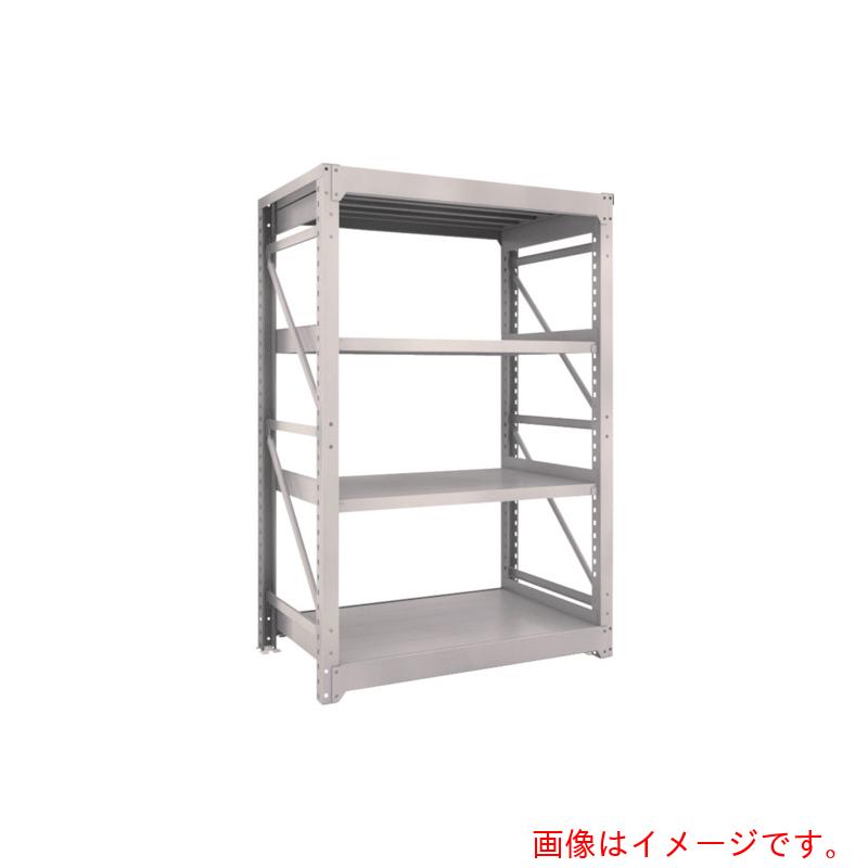 【別途送料あり】トラスコ中山（TRUSCO）　TRUSCO　スチールラック　Ｍ１０型重量棚　１２００Ｘ７６０ＸＨ１８００　４段　単体　ネオグレー　【品番：M10-6474】
