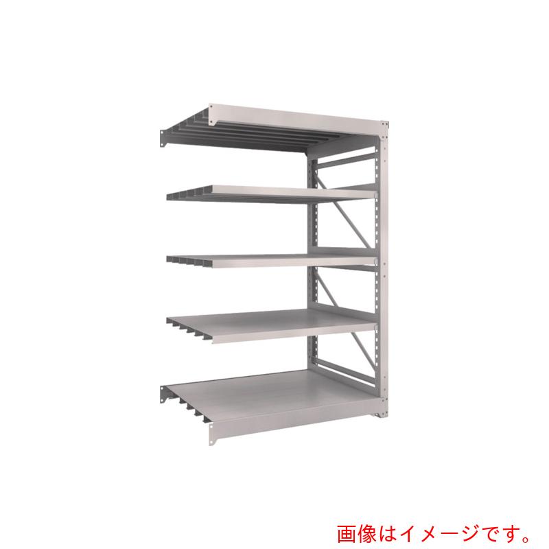 【別途送料あり】トラスコ中山（TRUSCO）　TRUSCO　スチール製重量ボルト式棚　Ｍ１０型　Ｗ１２００×Ｄ９００×Ｈ１８１５　５段　連結　ネオグレー　【品番：M10-6495B】