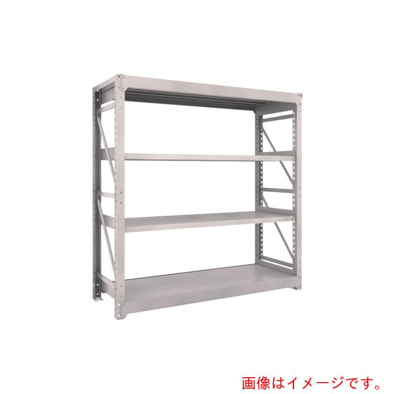 【別途送料あり】トラスコ中山（TRUSCO）　TRUSCO　スチールラック　Ｍ１０型重量棚　１８００Ｘ６２０ＸＨ１８００　４段　単体　ネオグレー　【品番：M10-6664】
