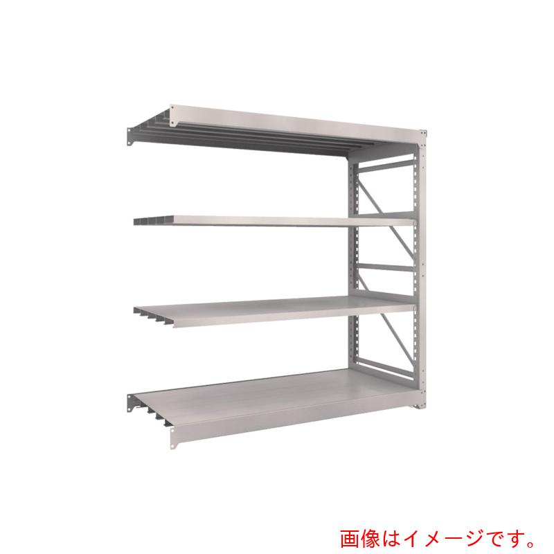 【別途送料あり】トラスコ中山（TRUSCO）　TRUSCO　スチールラック　Ｍ１０型重量棚　１８００Ｘ７６０ＸＨ１８００　４段　連結　ネオグレー　【品番：M10-6674B】