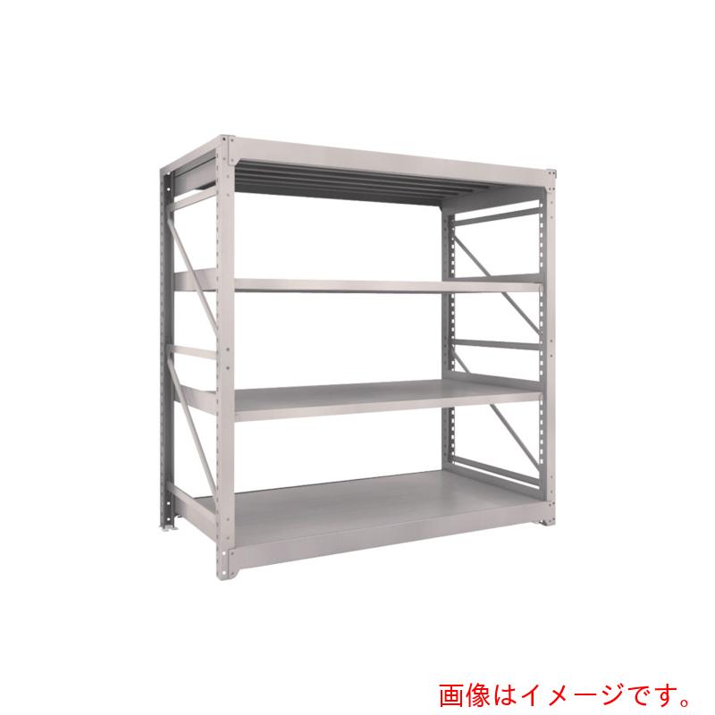 【別途送料あり】トラスコ中山（TRUSCO）　TRUSCO　スチールラック　Ｍ１０型重量棚　１８００Ｘ９００ＸＨ１８００　４段　単体　ネオグレー　【品番：M10-6694】