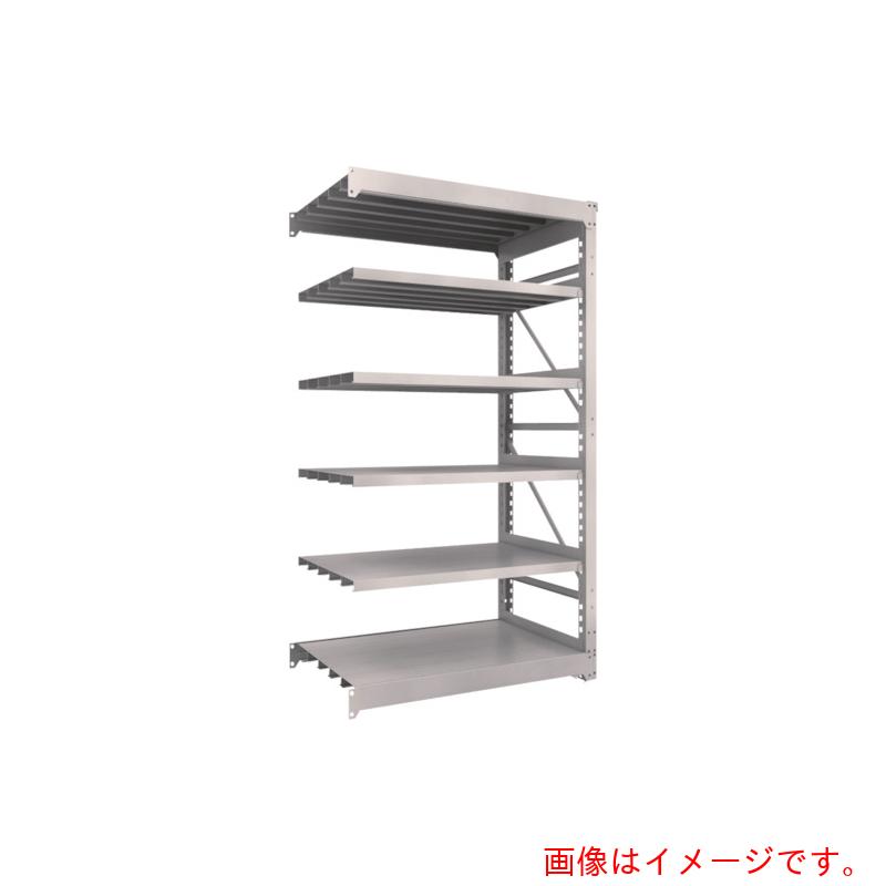 【別途送料あり】トラスコ中山（TRUSCO）　TRUSCO　スチール製重量ボルト式棚　Ｍ１０型　Ｗ１２００×Ｄ７６０×Ｈ２１１５　６段　連結　ネオグレー　【品番：M10-7476B】