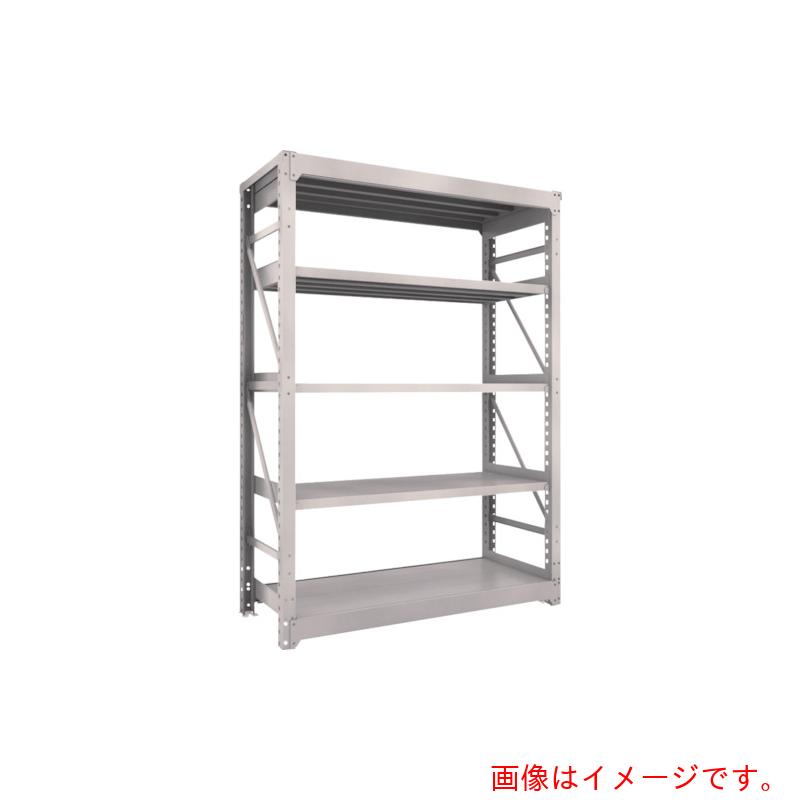 【別途送料あり】トラスコ中山（TRUSCO）　TRUSCO　スチールラック　Ｍ１０型重量棚　１５００Ｘ６２０ＸＨ２１００　５段　単体　ネオグレー　【品番：M10-7565】