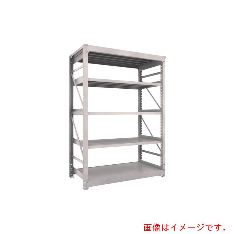 【別途送料あり】トラスコ中山（TRUSCO）　TRUSCO　スチールラック　Ｍ１０型重量棚　１５００Ｘ７６０ＸＨ２１００　５段　単体　ネオグレー　【品番：M10-7575】