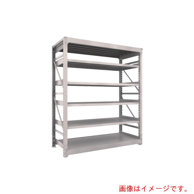 【別途送料あり】トラスコ中山（TRUSCO）　TRUSCO　スチール製重量ボルト式棚　Ｍ１０型　Ｗ１８００×Ｄ７６０×Ｈ２１１５　６段　単体　ネオグレー　【品番：M10-7676】