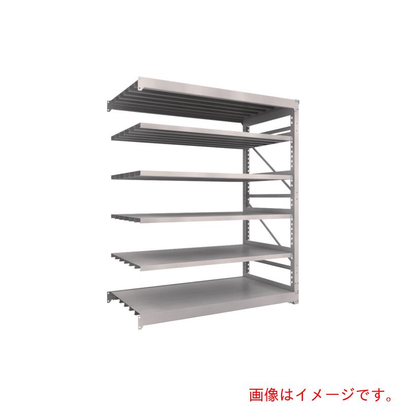 【別途送料あり】トラスコ中山（TRUSCO）　TRUSCO　スチール製重量ボルト式棚　Ｍ１０型　Ｗ１８００×Ｄ９００×Ｈ２１１５　６段　連結　ネオグレー　【品番：M10-7696B】