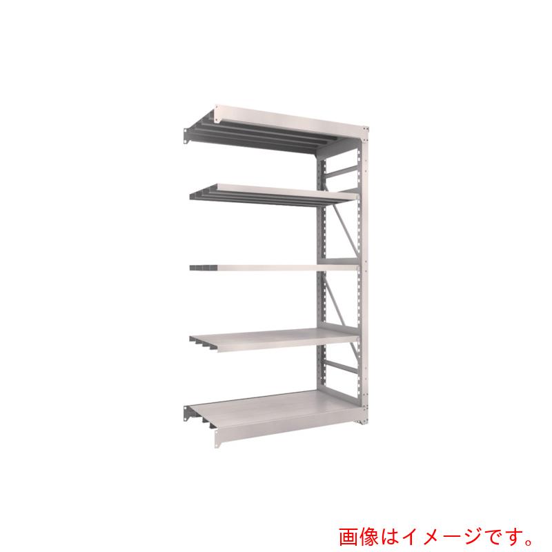 【別途送料あり】トラスコ中山(TRUSCO) TRUSCO スチールラック M10型重量棚 1200X900XH2400 5段 連結 ネオグレー 【品番:M108495B】|住設プロ 店