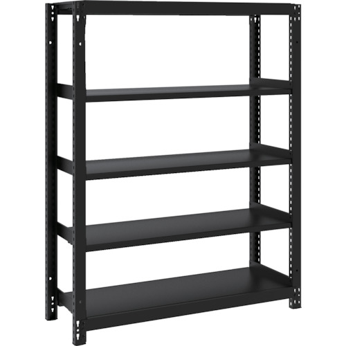 トラスコ中山（TRUSCO） TRUSCO スチールラック Ｍ１型ボルトレス軽量棚９００Ｘ３２０ＸＨ１２００ ５段 サテンブラック 【品番：M1-4335-SB】