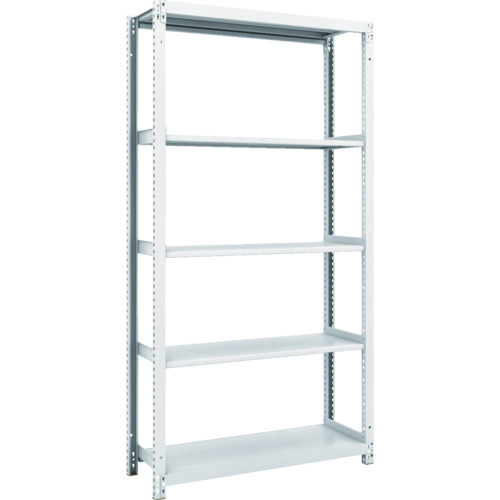 トラスコ中山（TRUSCO）　TRUSCO　スチールラック　Ｍ１型抗菌塗装ボルトレス軽量棚９００Ｘ３２０ＸＨ１８００　５段　【品番：M1-6335】