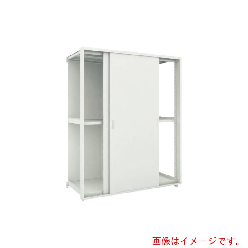 【別途送料あり】トラスコ中山（TRUSCO）　TRUSCO　Ｍ２型棚　背板・引違扉付　Ｗ１２００ＸＤ５９５　３段　連結　【品番：M2-6463-SK-B】