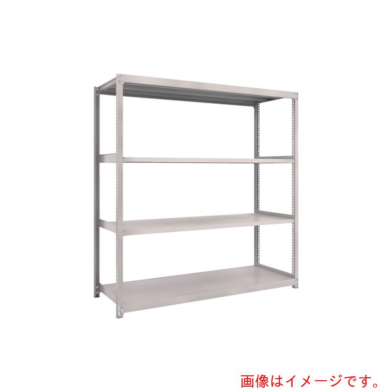 【別途貨物輸送あり】トラスコ中山（TRUSCO） TRUSCO スチール写真仕合わせ Ｍ２型軽中量棚 １７６０Ｘ６００ＸＨ２１００ ４段 単体 ネオ薄墨色 【品番：M2-7664】