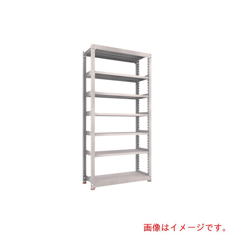 【別途送料あり】トラスコ中山（TRUSCO）　TRUSCO　スチールラック　Ｍ５型中量棚　９００Ｘ７２１ＸＨ１２００　７段　単体　免震樹脂ベース付　ネオグレー　ネオグレー　【品番：M5-4377SFC】